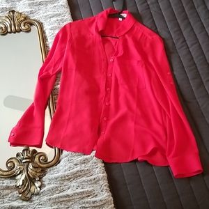 Express Red Portofino blouse